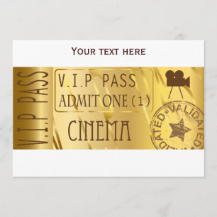 金映画チケットの招待状 招待状