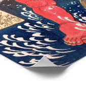 金時が滝を泳ぐ ポスター (角)