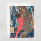 金時が滝を泳ぐ ポストカード (正面/裏面)