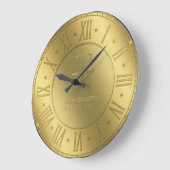 金時| Personalizableの弁護士 ラージ壁時計 (傾斜)