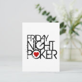 金曜の夜のトランプのポーカー ポストカード (スタンド正面)