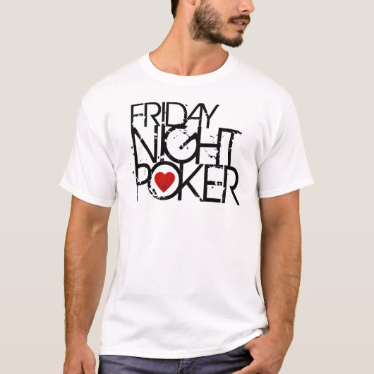 金曜の夜のトランプのポーカー Tシャツ (正面)