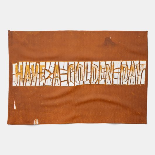 金曜の日を過素朴ごす絵を描 キッチンタオル (横)