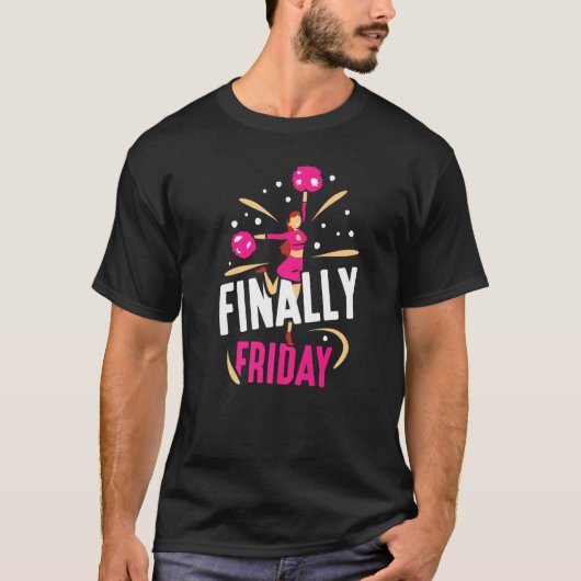金曜の皮肉な週末のユーモア Tシャツ (正面)