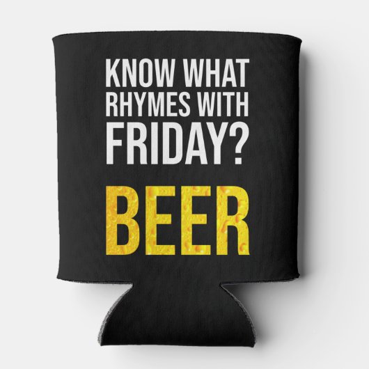 金曜の韻は何だ?ビール 缶クーラー (裏面)