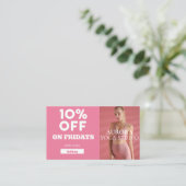 金曜割引コードスペシャルヨガスタジオ 名刺 (スタンド正面)