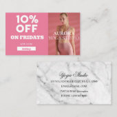 金曜割引コードスペシャルヨガスタジオ 名刺 (正面/裏面)