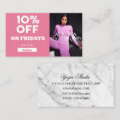 金曜割引コードスペシャルヨガスタジオ 名刺 (正面/裏面)