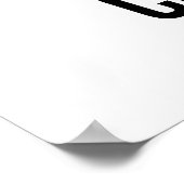 金曜日がチーム来のモチおもしろいューションホワイト ポスター (角)