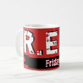 金曜日に展開された全員を記憶する コーヒーマグカップ (正面左)
