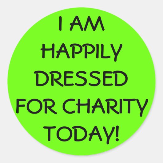 金曜日に楽しい服を着カジュアルた ラウンドシール (正面)