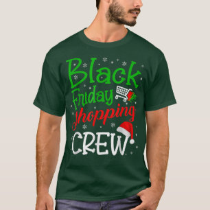 金曜日のショッピングクルーChristmasBlackショッピングファミリー Tシャツ