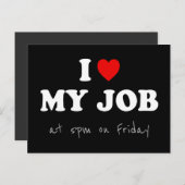 金曜日の午後5時の仕事が好き – オフィスユーモア ポストカード (正面/裏面)