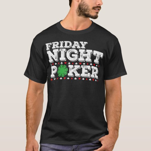 金曜日の夜のポーカー チップ Tシャツ (正面)