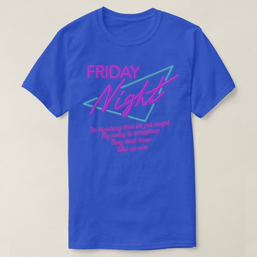 金曜日の夜 Tシャツ (デザイン正面)