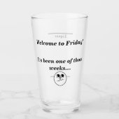 金曜日の混合飲料レベルノベルティ タンブラーグラス (正面)