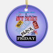 金曜日の私黒いワイシャツを後を追って下さい セラミックオーナメント (正面)