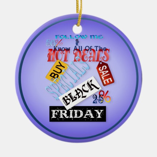 金曜日の私黒いワイシャツを後を追って下さい セラミックオーナメント (正面)