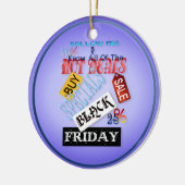 金曜日の私黒いワイシャツを後を追って下さい セラミックオーナメント (左)