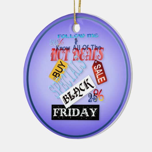 金曜日の私黒いワイシャツを後を追って下さい セラミックオーナメント (左)