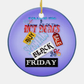 金曜日の私黒いワイシャツを後を追って下さい セラミックオーナメント (裏面)