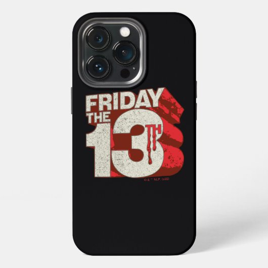 金曜日の13日 | 流血のスタック3Dロゴ iPhoneケース (裏面)