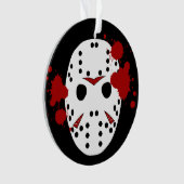 金曜日の13thハロウィーンマスクの血が飛散 オーナメント (正面)