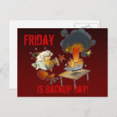 金曜日はバックアップ日 ポストカード (正面/裏面)