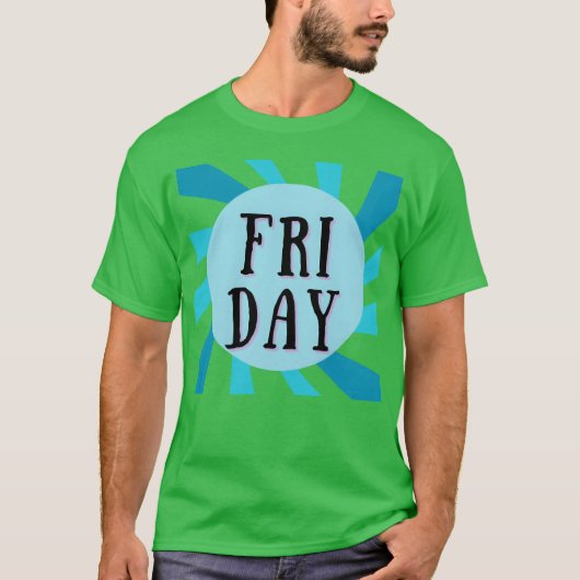 金曜日は週の1日 レトロ Tシャツ (正面)