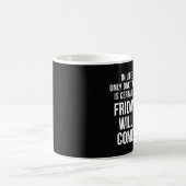 金曜日事務所来ユーモア白黒 コーヒーマグカップ (中央)