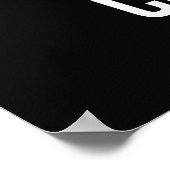 金曜日事務所来ユーモア白黒 ポスター (角)