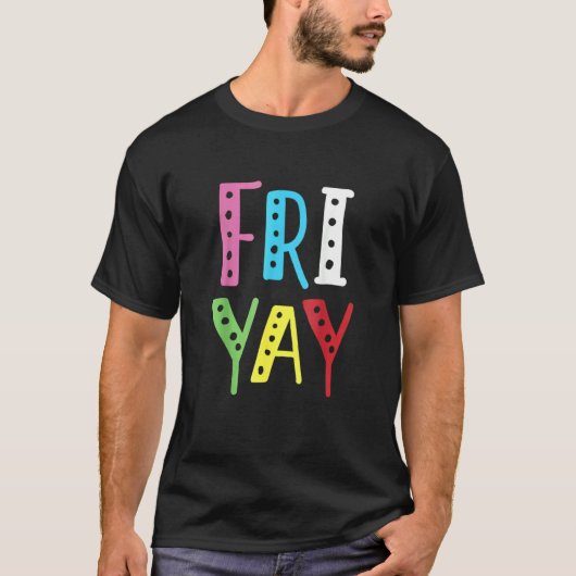 金曜日先生の週末の学校に戻る Tシャツ (正面)