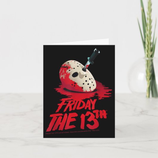金曜日13番目のマスク血ハロウィーンデザイン カード (正面)