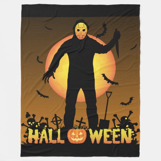 金曜日13thゾンビ毛布 フリースブランケット (正面)
