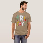 金曜日 ヤーッホー 幸せな金曜日 週末 バックトゥー Tシャツ (正面フル)