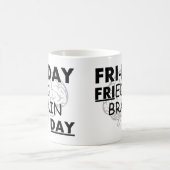 金曜日: 揚げられていた頭脳日 コーヒーマグカップ (中央)