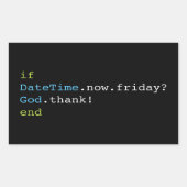 金曜日 長方形シール (正面)