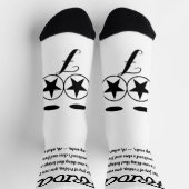 金曜詩ソックス – トレンディーおもしろい, White&Black ソックス (上部)