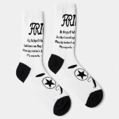 金曜詩ソックス – トレンディーおもしろい, White&Black ソックス (右)