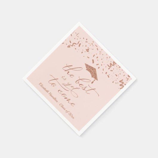 金最高の箔のバラは来まだパーティー スタンダードカクテルナプキン (角)