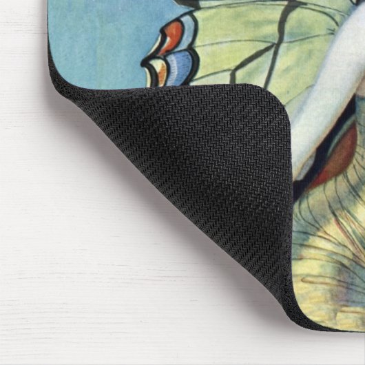 金服を身に着けているマダラチョウの妖精 マウスパッド (コーナー)