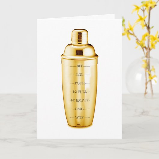 金本位のバースデー・カード カード (黄色い花)