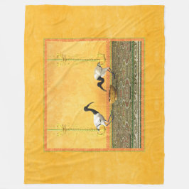 金杯のイビス2杯 フリースブランケット