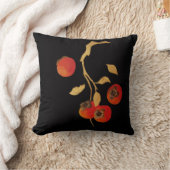 金枝が付いている柿 クッション (ブランケット)