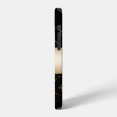 金枠黒の背景画像 iPhoneケース (左側面)