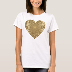 金柱状ハート Tシャツ