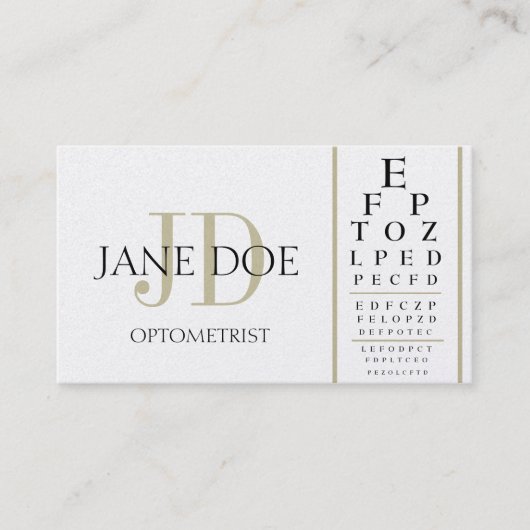 金検眼医の図表 名刺 (正面)