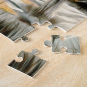 金樺の木の冬の蜃気楼 ジグソーパズル (側面)