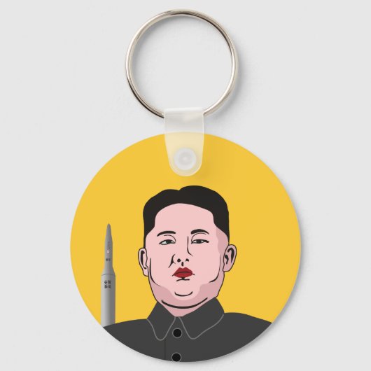 金正恩と核ミサイル キーホルダー (正面)