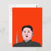 金正恩と核ミサイル ポストカード (正面/裏面)